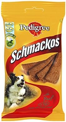 Pedigree Schmackos Dog Treat Strips with Beef 10 Pack (Bulk deal of 18)