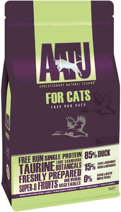 AATU 85/15 Duck Adult Cat Dry Food  1kg