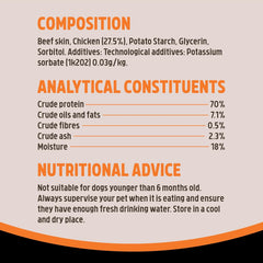 Rosewood Small Trio Sticks for Dogs - Made with Chicken, Grain Free Chews, High Protein Dog Treats, By Pets Unlimited (10pc, 100g)