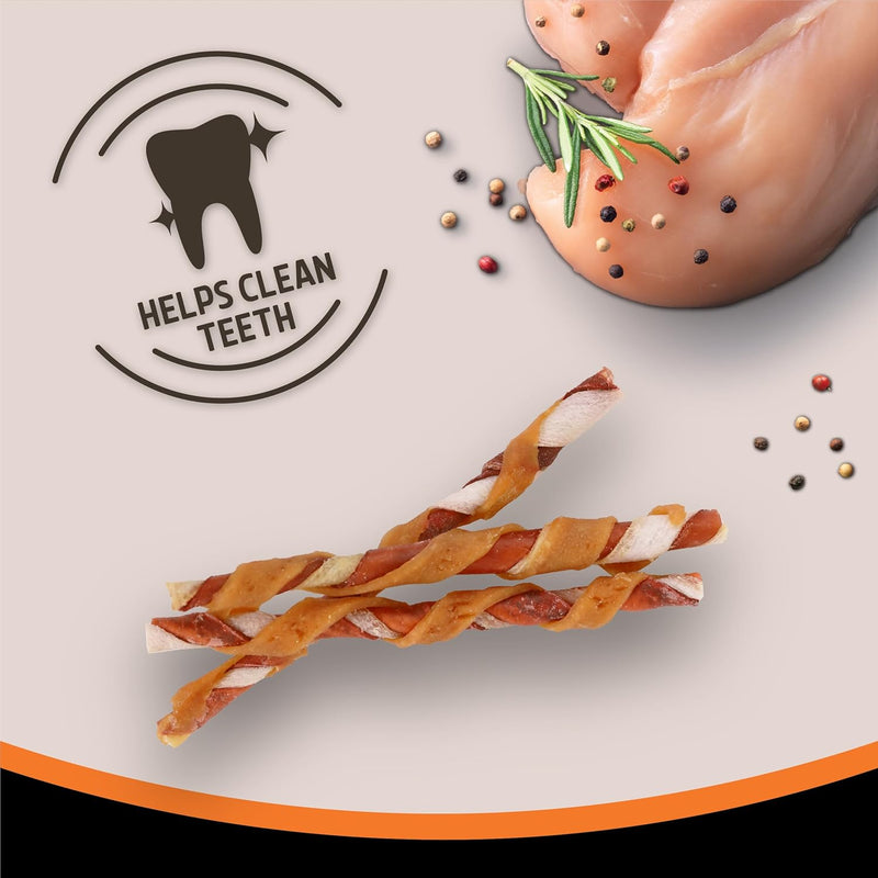 Rosewood Small Trio Sticks for Dogs - Made with Chicken, Grain Free Chews, High Protein Dog Treats, By Pets Unlimited (10pc, 100g)