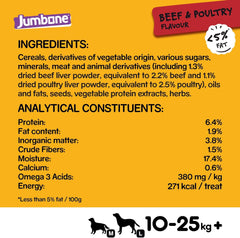 Pedigree Jumbone – Medium dog Treats with Beef and Poultry Flavour, 24 Chews – Pack of 12 (12 x 180 g)