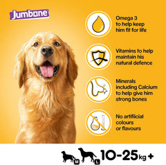 Pedigree Jumbone – Medium dog Treats with Beef and Poultry Flavour, 24 Chews – Pack of 12 (12 x 180 g)