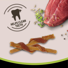 Rosewood Small Duck and Sweet Potato Sticks for Dogs – Real Meat Treats, Grain-Free, High Protein, Supports Dental Hygiene, No Added Sugar, No Artificial Colours or Flavours (320g Value Pack)