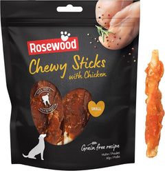 Rosewood Small Chicken Chewy Sticks for Dogs – Real Meat Treats, Grain-Free, High Protein, Supports Dental Hygiene, No Added Sugar, Low Fat (320g Value Pack)