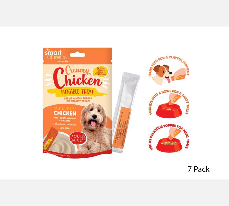 Smart Choice Chicken Lick Stick Dog Treat 7 Pack