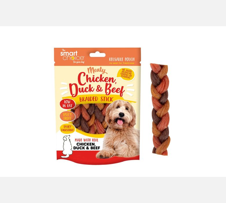 Smart Choice Trio Meaty Braid Dog Treat 4 Pack