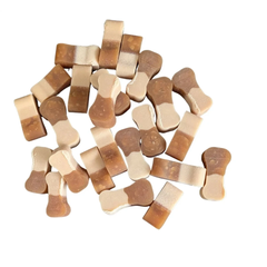 Good Boy bone-shaped chewy treats from the dog advent calendar on a white background