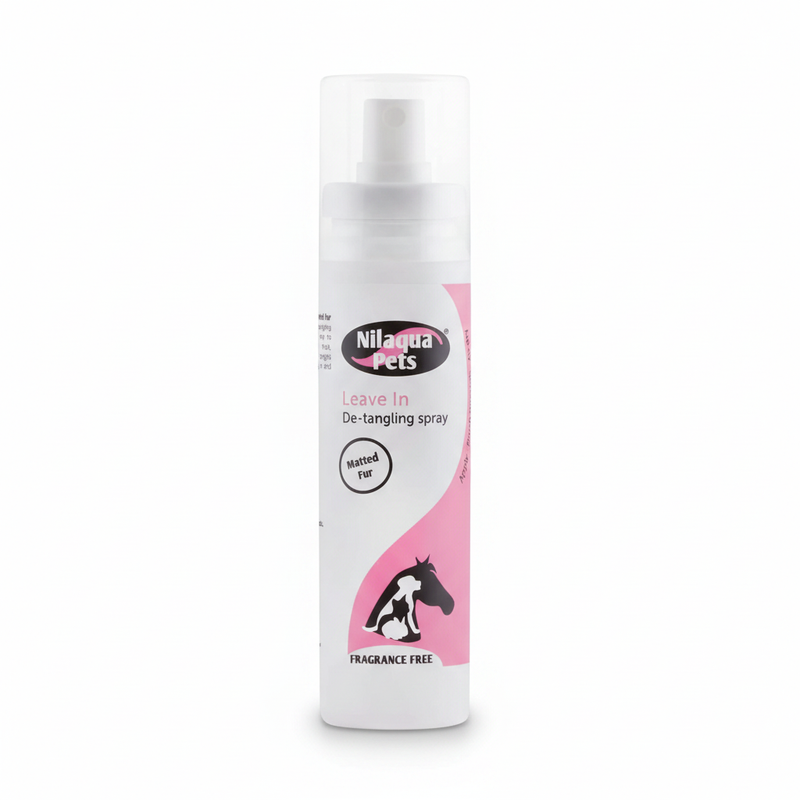 Nilaqua Pets Leave-In De-tangling Spray 100ml bottle on white background