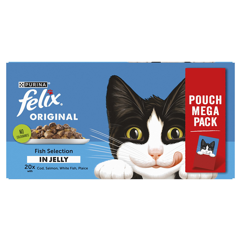 Purina Felix Original Fish Selection in Jelly 80 x 85g Mega Pack
