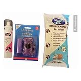 Dogs Cleaning Health Hygiene Pack - Wet Wipes - Poo bags - Detangling Spray